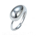 Ins Style Korea Minimalist Senior Designer Jewelry Stainless Steel Large Water Drop Geometric Finger Ring for Women