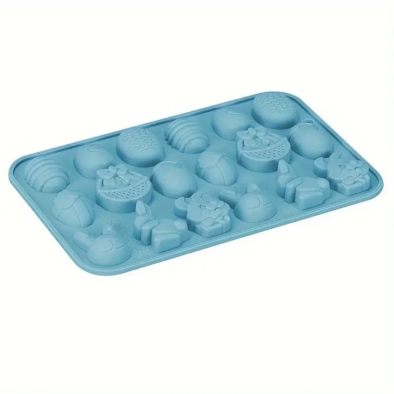 18 Hole Easter Egg Rabbit Silicone Mold DIY Candy Chocolate Cake Decoration Kitchen Baking Silicone Mold Baking Tools