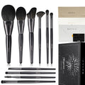 New Trending Brushed Metal Tube Premium Synthetic Hair Makeup Brushes Multi-Functional 10pcs Custom Logo Makeup Brushes Kit