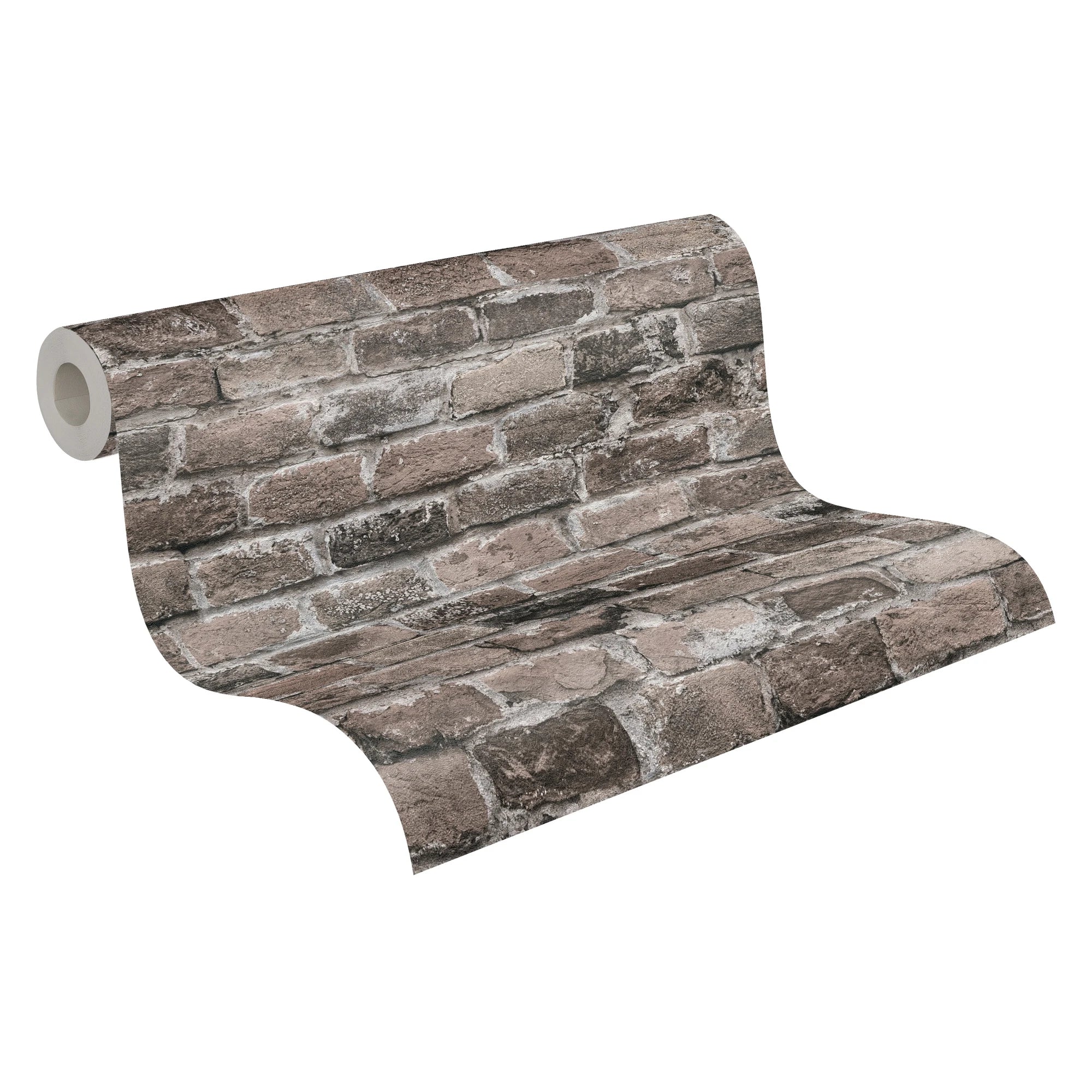 Made in Germany - Wallpaper rolls Stone Grey Brown Beige - Non Woven Vinyl - Wallpaper Stone Look for Walls - 1005 x 053 m
