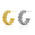 EH1590 Minimalist C-shaped Stud Earrings Vintage Creative Minimalist Earrings Girls Trendy Jewelry Accessories Gifs Daily
