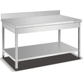 Two Tier Stainless Steel Commercial Workbench 201 304 Easy Clean Kitchen Work Table for Restaurant Hotel Catering Use