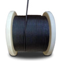 Durable Black T316 Stainless Steel 1/8" Wire Rope Cable - Perfect for Deck Stair & Fence Railing Systems