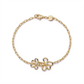 LOZRUNVE 925 Sterling Silver Pearl Flower Charm Bracelet Women