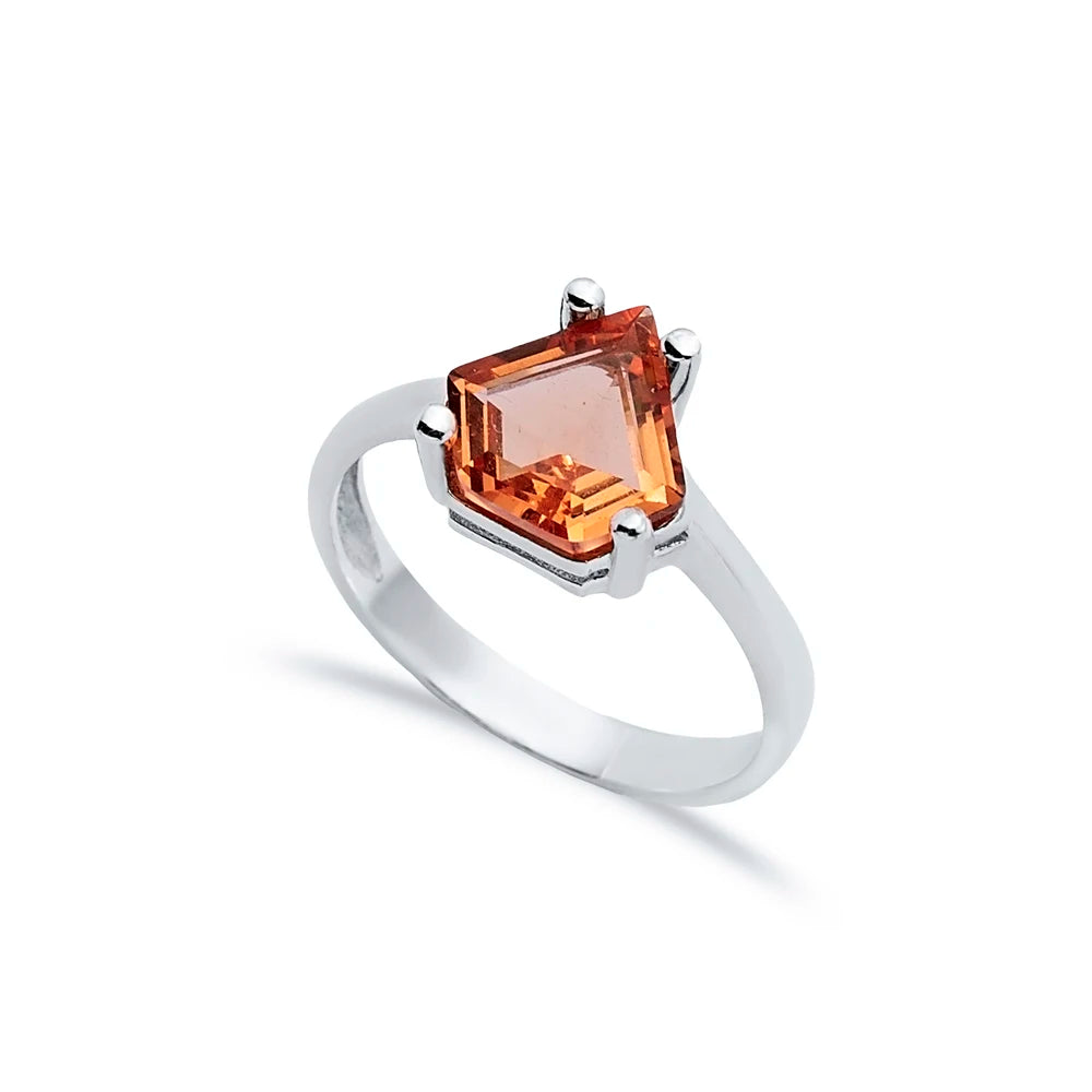 10x10 mm Pentagon Cut Sultanite Stone Cluster Ring Wholesale Turkish Handmade 925 Sterling Silver Jewelry MegaBDM