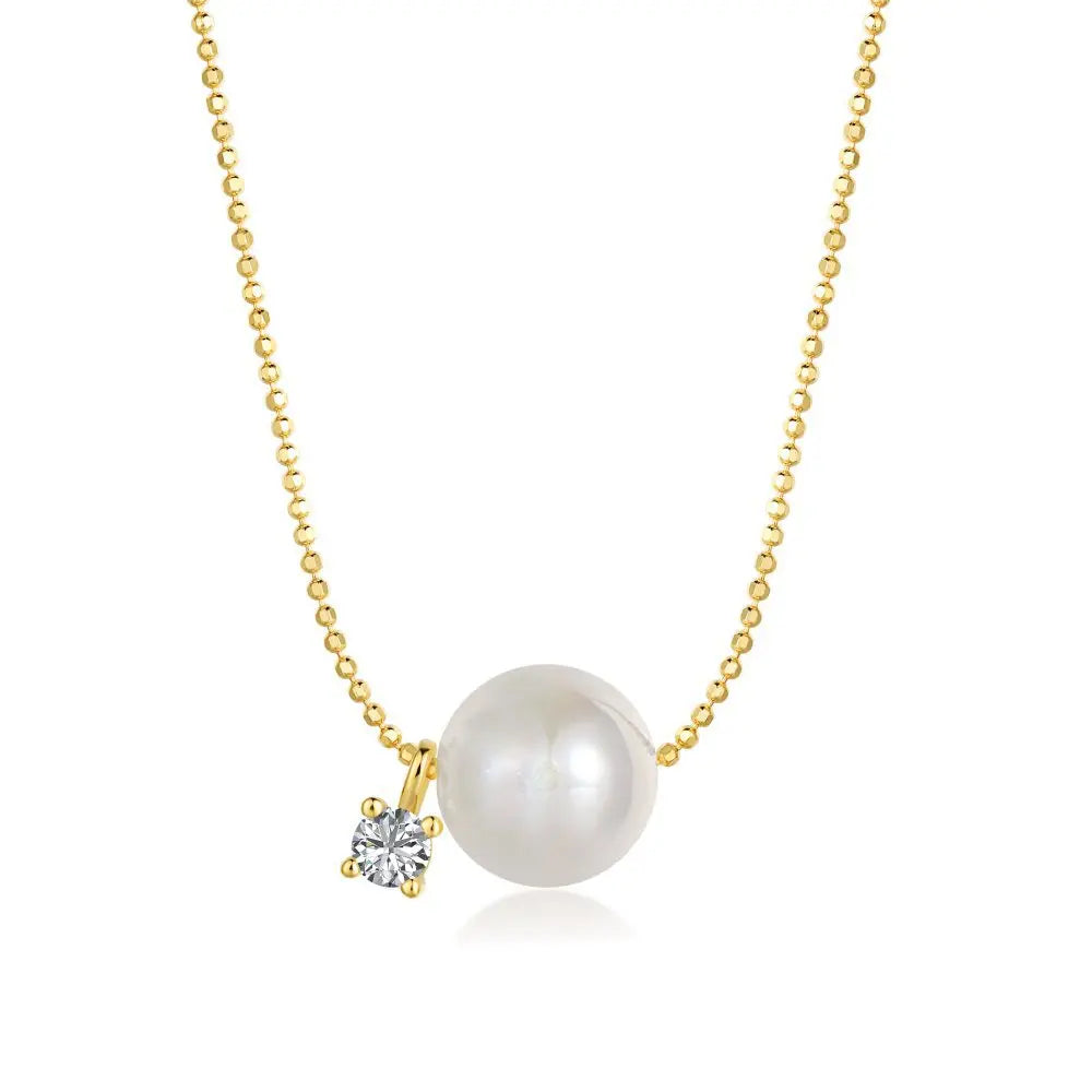 2023 Ins New Fashion Wholesale Quality S925 Sterling Silver 18k Gold Plated Freshwater Natural Pearl Beaded Necklace Jewellery