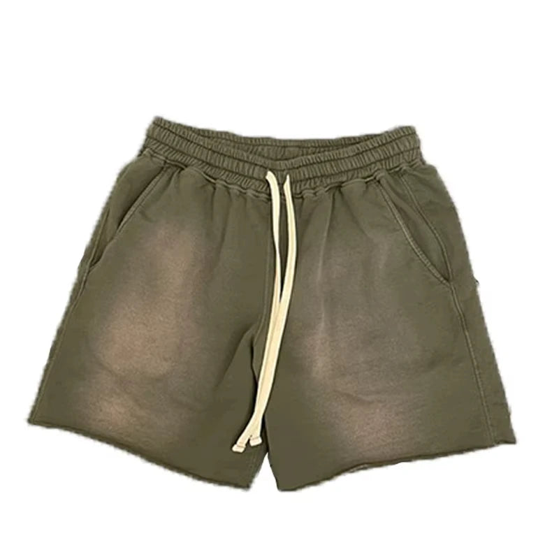Wholesale Men's Cotton Elastic Waist Breathable Eco-Friendly Activewear Sweat Shorts Custom Summer Heavyweight Board Shorts