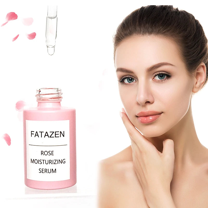 Private Label OEM Rose Moisturizing Facial Serum for Dry Skin Fine Lines Sensitive Skin Face Care Hydrating Rose Serum