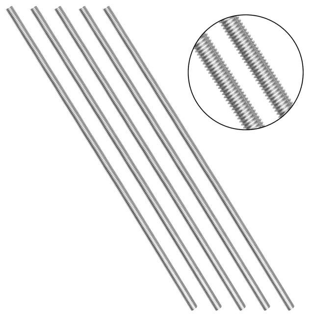 Customized 304 Stainless Steel M6-1.0 Fully All Threaded Rod Long Threaded Screw Right Hand Threads