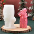 Old Man Christmas Tree Handmade Santa Claus Silicone Candle Mould Home Decoration Wax Candle Molds for Candle Making