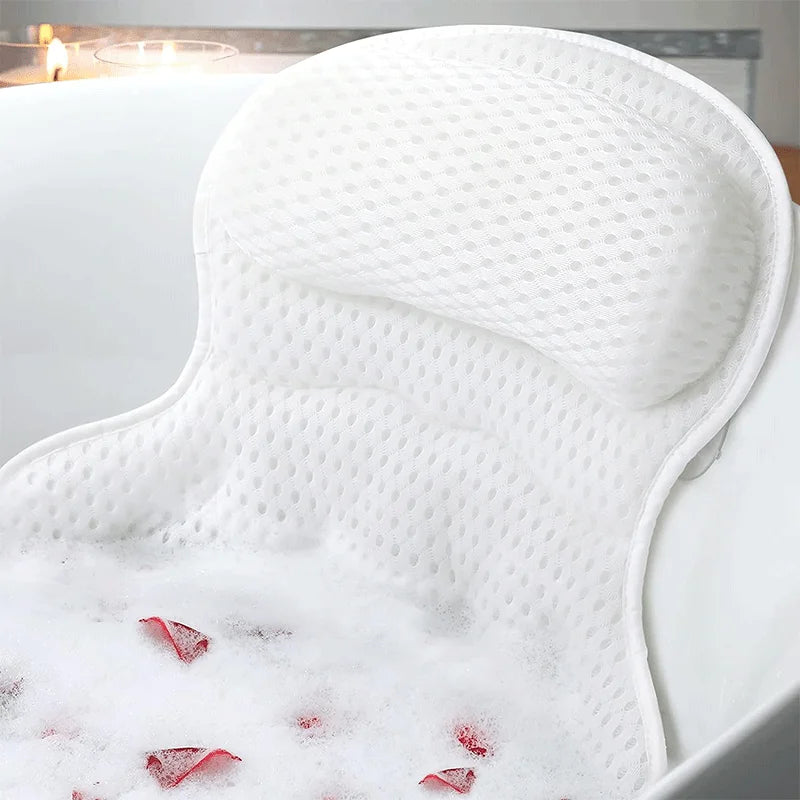 New 4d Spa Bath Pillow Anti Slip With Suction Cup Bath Pillow for Bathtub Spa Soaking