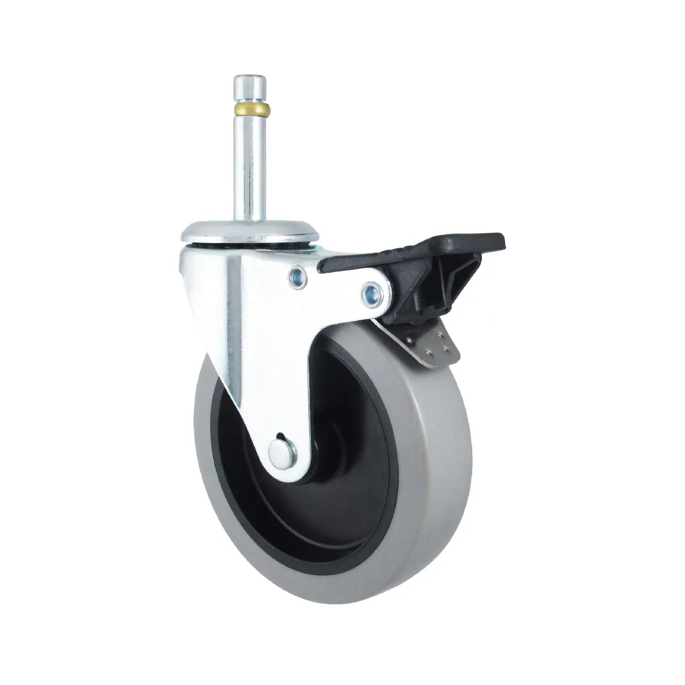 CCE 4 Inch Bronze Ring Stem PVC Caster Roller Dolly Various for Outdoor Warehouse Hospitals Living Rooms Dining Kitchens