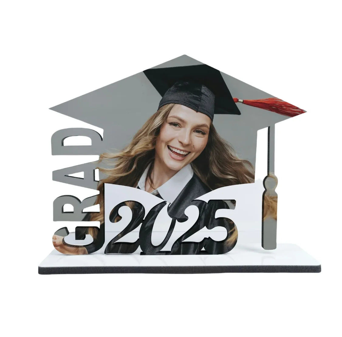 Sublimation 2025 Graduation Blanks Keychains Photo Frame Key Chain Graduation Hat Blank Sublimation MDF Photo Frame DIY Keychain