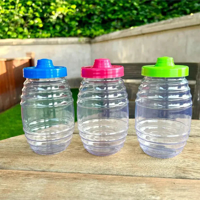 Plastic 32oz Mexican Jar Water Container Portable Drink Jar Containers Cups With Lid and Straw