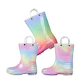 Wholesale Custom Printed Pink PVC Kids Rain Boots Reusable Fashion Designer Waterproof EVA Insole for Summer and Winter