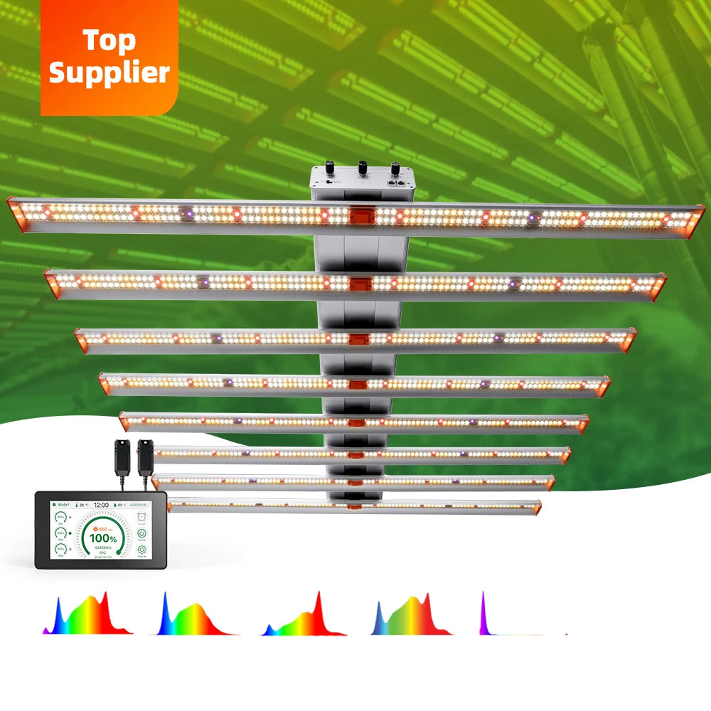 Sunplus Greenhouse Sundro Pro 10 Bars Three Channels Dimmable Spectrum Horticulture Grow Lights