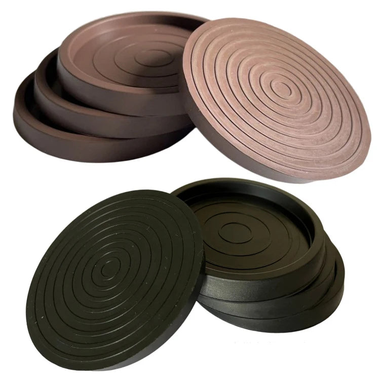Furniture Coasters Round Casters 2.5-inch Piano Rubber Feet Cabinets Sofas Non Slip Mats Coasters