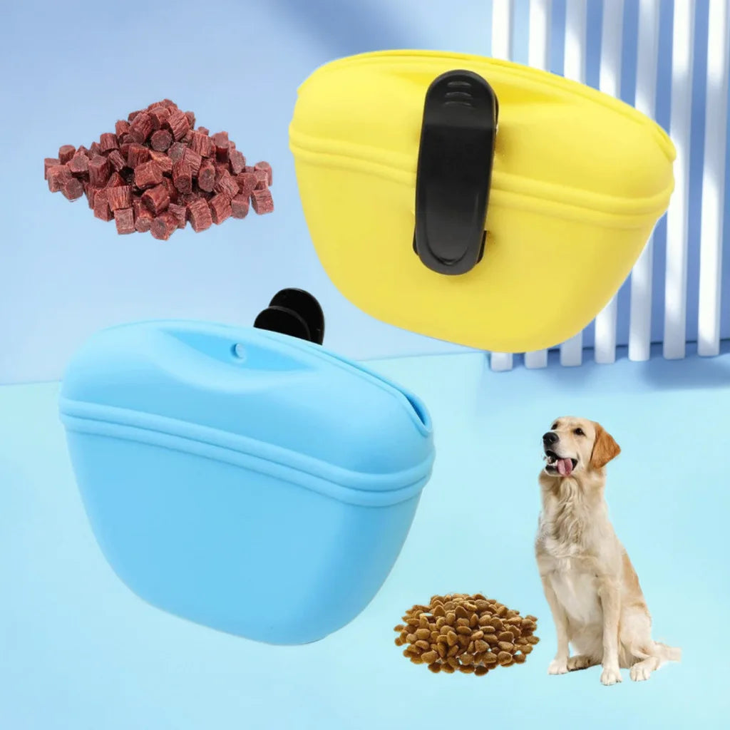 Silicone Treat Pouch Pet Snack Bags Portable Pet Snacks for Outdoor Dog Walks Silicone Pet Feeding and Training Bags