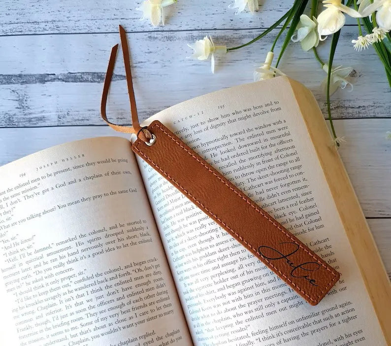 Mineti Blank Laserable Leatherette Personalized Bookmarks Laser Engraved Holiday Reading Gifts Custom Book Lover Gift