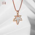 FAshion Real Gold Jewelry Wholesale Maple Leaf Necklace Leaf Pendant Gold 18k Real Gold Oro 18k Original