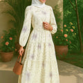 Plus Size Dress Flower Pattern Luxurious  Dress High-end Turkish Eid New Customizable Muslim Factory Price Fashion ODM Supply