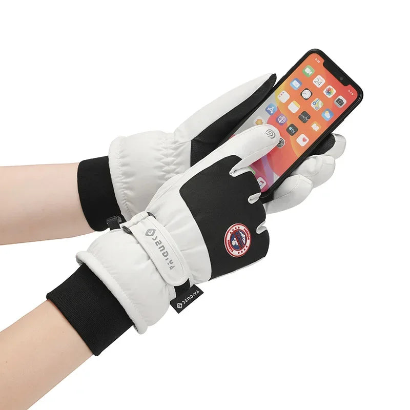 Melenlt Nylon Ski Snow Gloves Winter Warm Thinsulate Waterproof Touchscreen Men Women