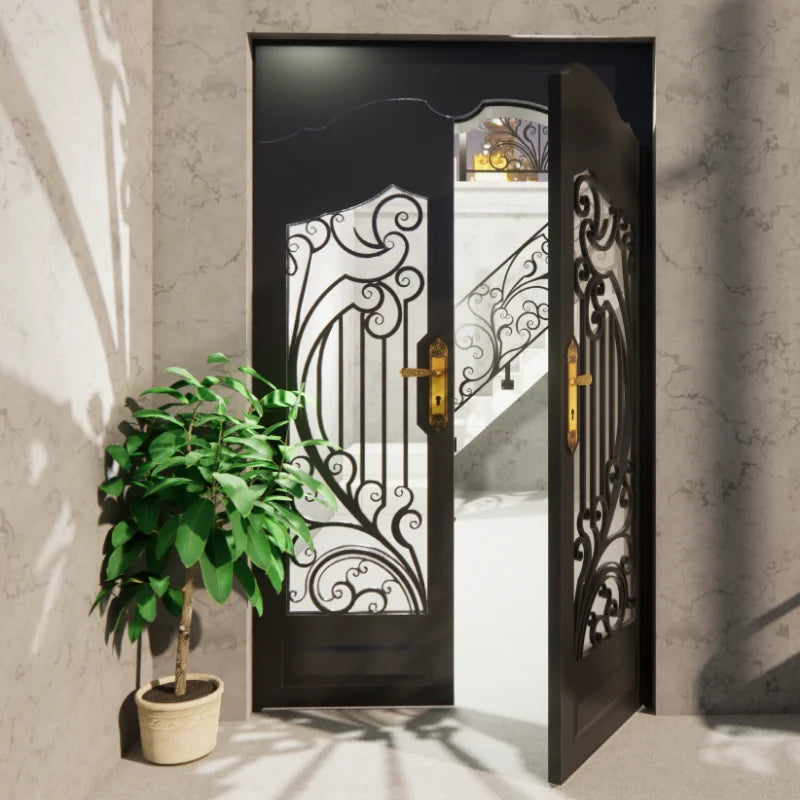Decorative Waterproof Steel & Iron Door Window Designs From Vietnam Durable Craftsmanship Vietnam Manufacturer Stylish Entryways