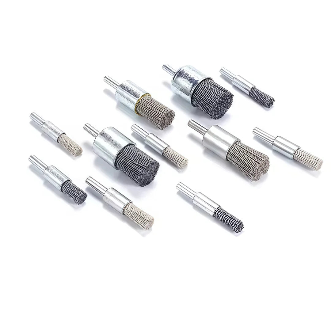 DIY Industrial CNC Machine Brush Pen-Shaped End Brushes Polishing Residues Removal Cleaning Deburring Nylon OEM Customizable