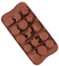 Hot Sell Bpa Free Food Grade Silicone Christmas Chocolate Candy Moulds Heat Resisting DIY Cake Baking Moulds