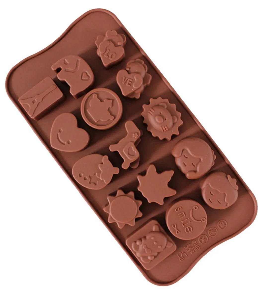 Hot Sell Bpa Free Food Grade Silicone Christmas Chocolate Candy Moulds Heat Resisting DIY Cake Baking Moulds