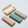 Wholesale Retro Portable Pressure-Resistant Glasses Box Striped Cloth Hard PU Leather Eyeglasses Case