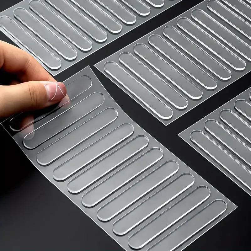 Self Adhesive Buffer Pads Glass Top Bumpers Silicone Strip Adhesive Furniture Bumpers for Sliding Door Cabinet Drawers