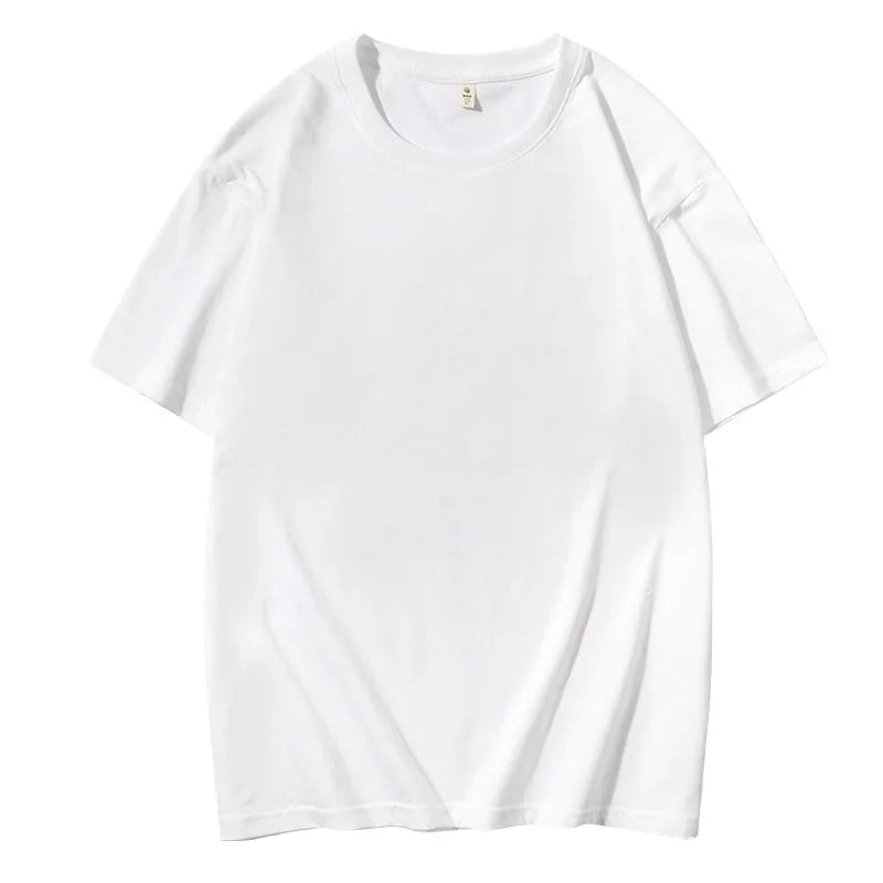 Oem customized 180g advertising culture shirt short sleeved work clothes solid color mens cotton loose short sleeved mens tshirt