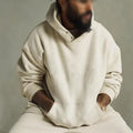 Custom Embroidered Puff Printing Plain 320g 100% Cotton Fleece Lined Breathable Winter Oversized Boxy Cropped Men Hoodie