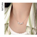 Natuna Fashion and Fine Jewelry Sterling Silver 925 Small Love Beaded Chain Layered Necklace for Women'S