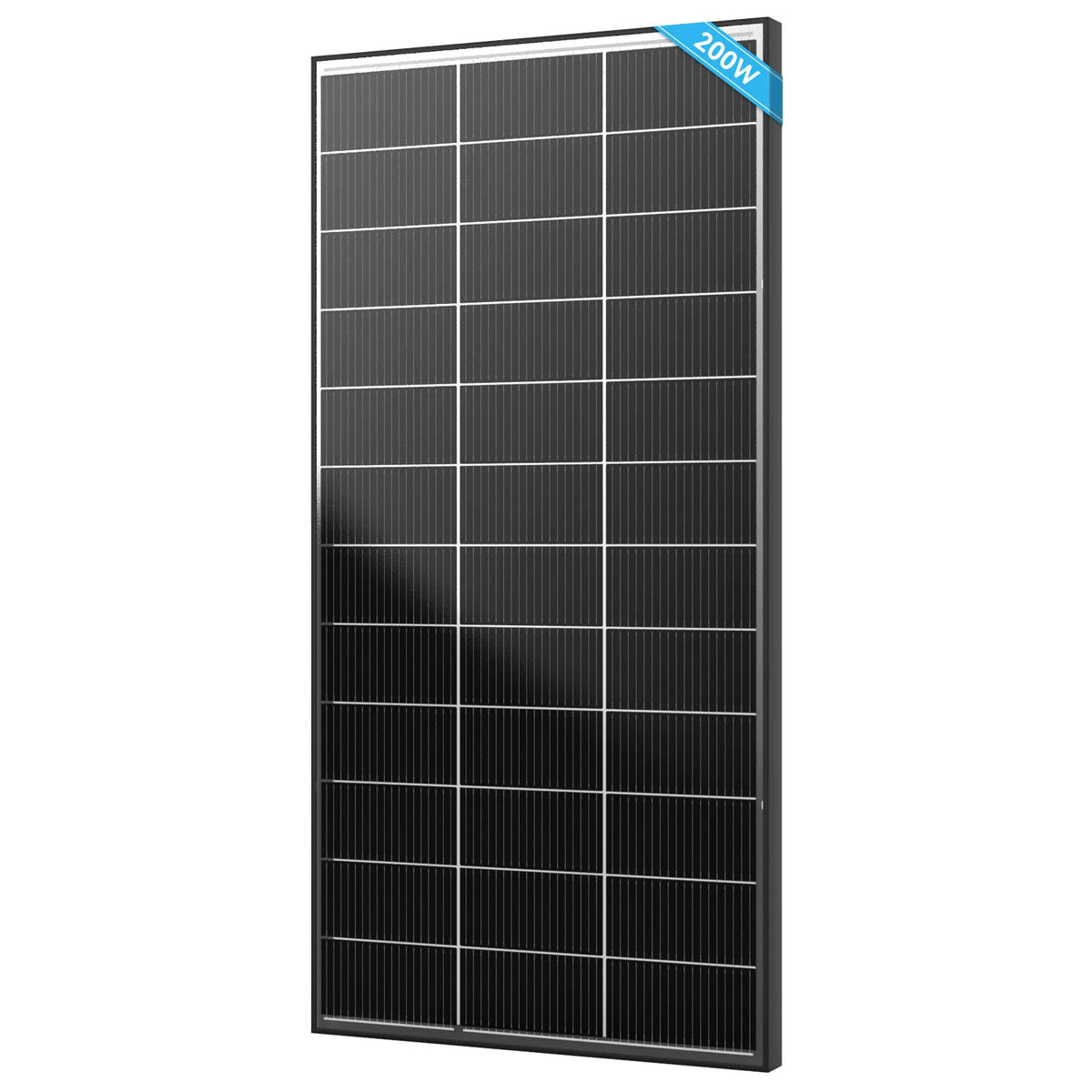 Rvpozwer Rigid 200W 18V Bifacial Glass Half Cell N-Type Solar Panel 22% Efficiency 25-Year Warranty for Home Use MegaBDM