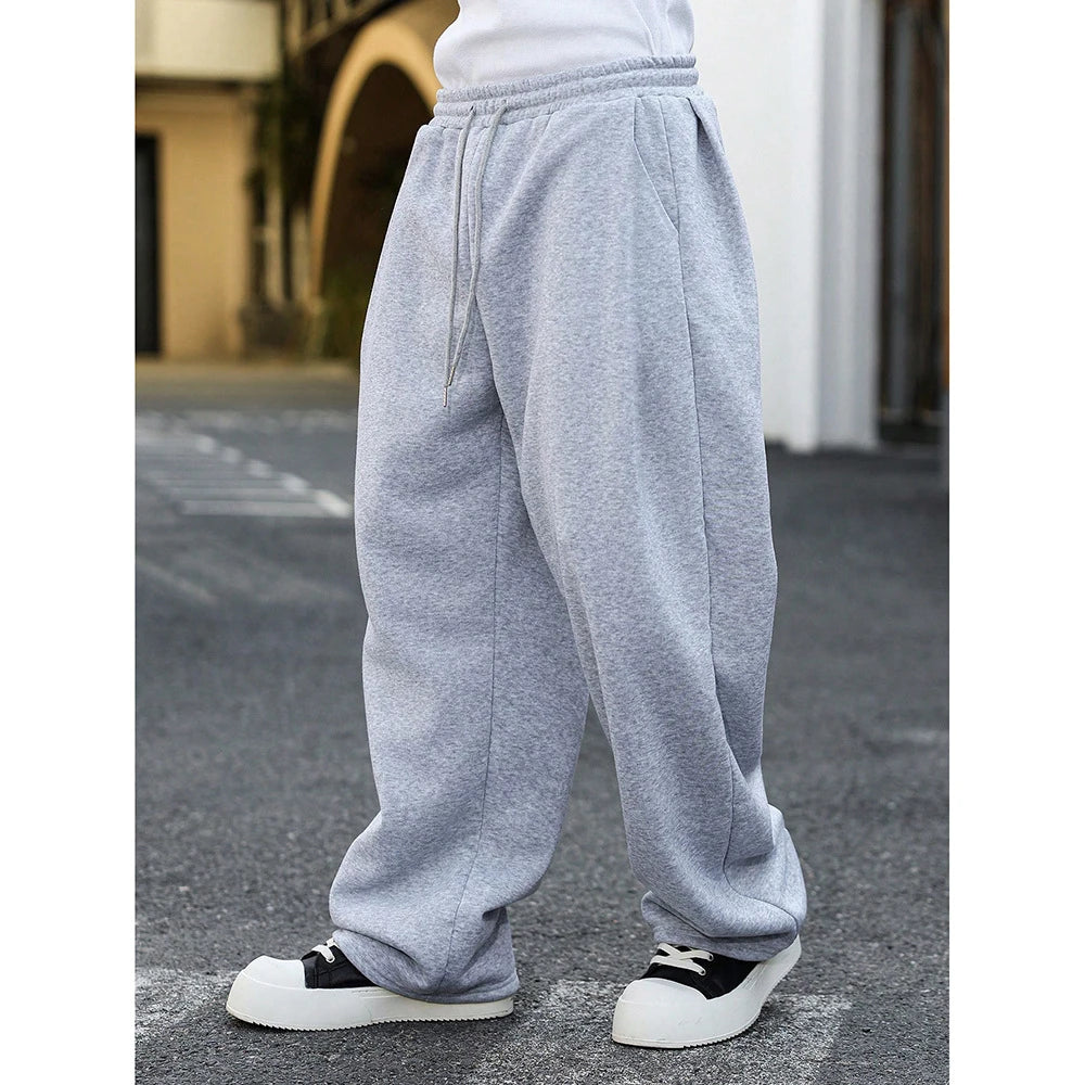 Wholesale High-quality New American-style Curved Knife Casual Pants Men's Sports Sweatpants with Drawstring Wide-leg Pants MegaBDM