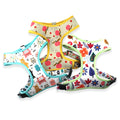 2024 OEM/ODM Personalized Colorful Pattern Luxury Custom Design Print Reversible Soft Pet Collars Leashes Dog Harnesses Set
