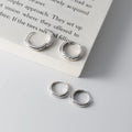 Simple and Classic 925 Sterling Silver Princess Cut Zircon Flower Stud Earrings for Men Women Party Gift