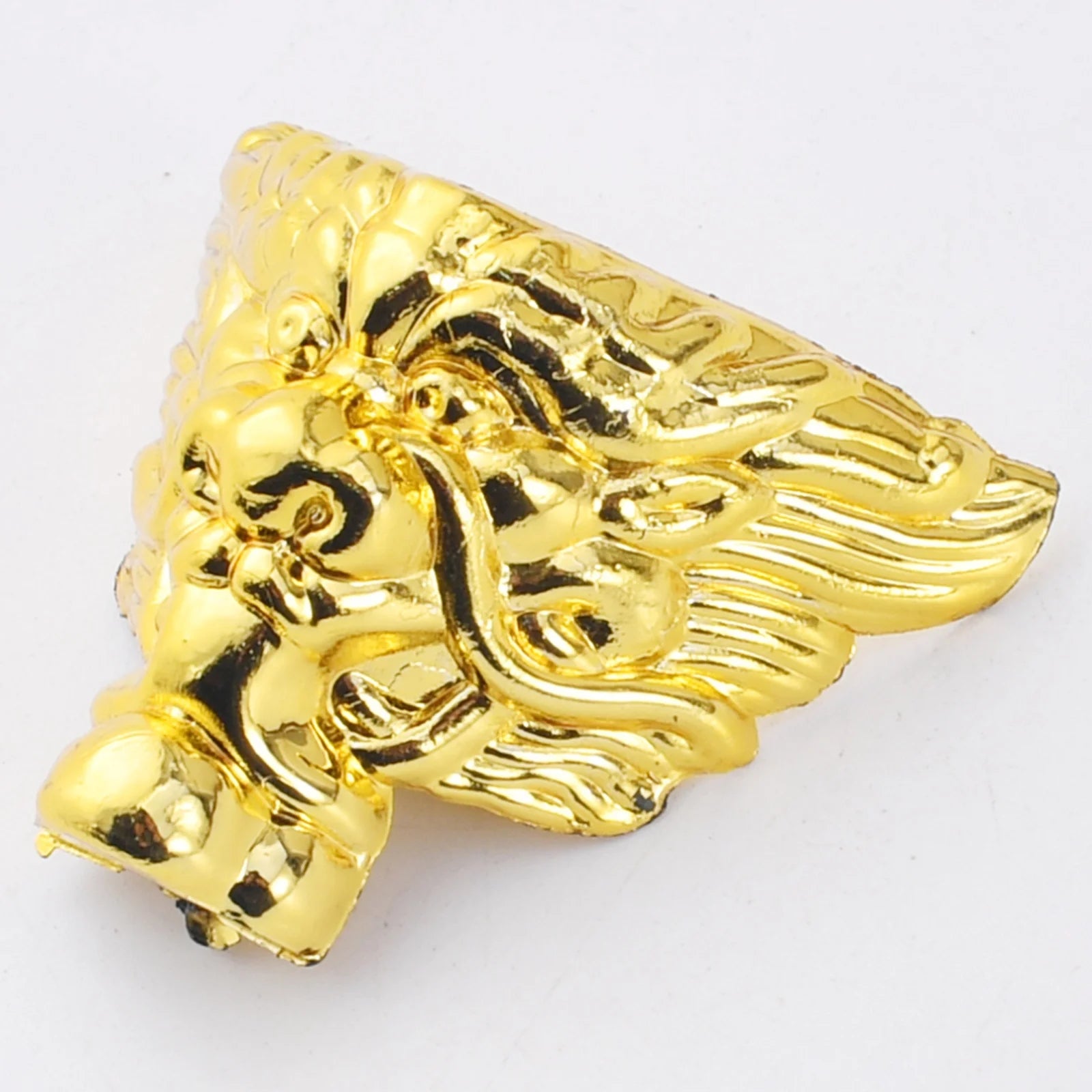 Golden Plastic Jewelry Box Corner Protectors - Beast Face Design Wooden Box Feet 4-Side Support