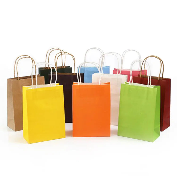 MU Twisted Kraft Paper Bag Custom logo Kraft Paper Bag Good Quality Cheap Shopping Gift Kraft Paper Packing