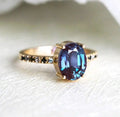 Hot Sale Zircon Gemstone Jewelry Rose Gold Plated 925 Sterling Silver Zircon Engagement Rings for Women