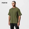 PASUXI Men's Loose Sports T-Shirt - Wholesale Cotton Oversized Round Neck Short Sleeve Dry Fit Casual Summer Tops