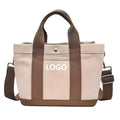 Customized Canvas Multi-layer Bag with Letter Embroidery Handbag Lunch Bag Multi-layer Crossbody Bag Mommy Bag Fashion Style