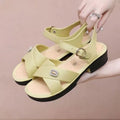 Women's PVC Designer Summer Beach Sandals Slide slippers Wholesale High-heeled Thick Sole Soft Home and Work Shoes for Women