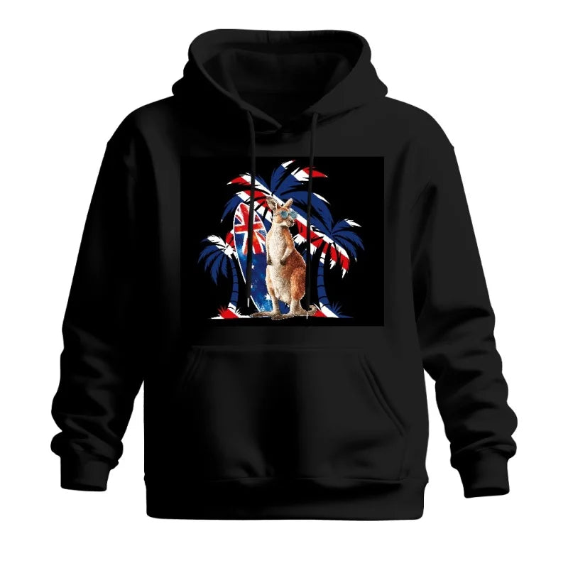 Australia Flag and the Kangaroo Design Delivery Fast Multiple Color Options Custom Print Men's Unlined Hoodies Sweatshirts