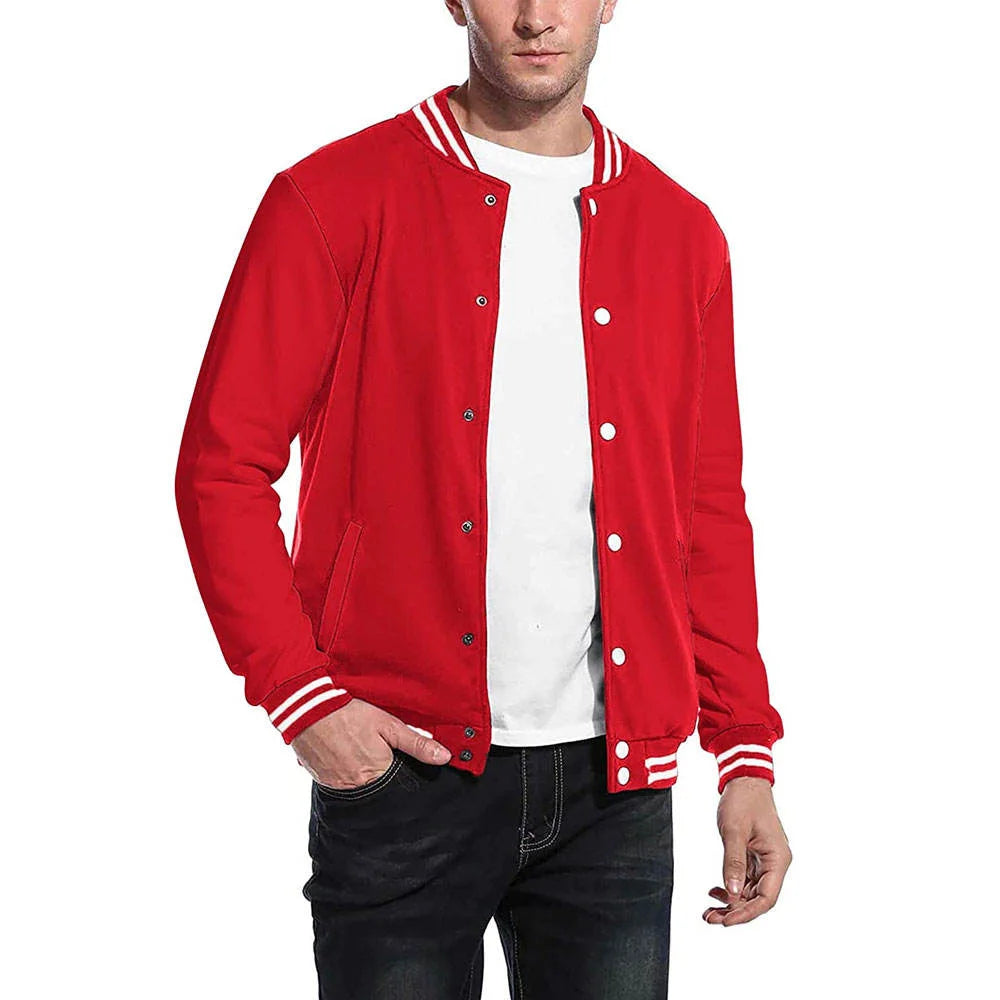 Men's Jackets Retro Wool Varsity Jacket Baggy Plus Size Custom Logo Embroidery American Winter Fall Outerwear For Men