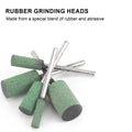 Boasta 10pcs 3.0mm Shaft Green Rubber Polishing Wheels Jewelry Rotary Tool Buffing Grinding Burr Set Equipment