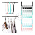 5 Holes Space Saving Magic Plastic Clothes Hangers Wardrobe Organizer Home Storage Organization Polygon Wall Mounted Bag Hanger