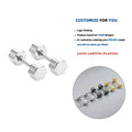 LE157 Vintage 925 Sterling Silver Round Barbell Wholesale Designer Fashion Fine Jewelry Gold Plated Screw Back Earring Women